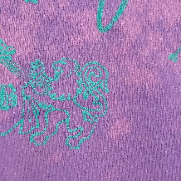 Vintage HANES Shirt Womens XL 22x26 Purple Boston Bleached - Picture 10 of 12